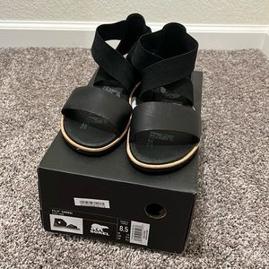 Sorel Ella Sandal - Black - Size 8.5